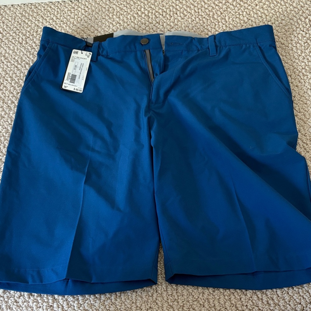 adidas Men's Ultimate 365 Blue Flat Front Golf Shorts Size 36